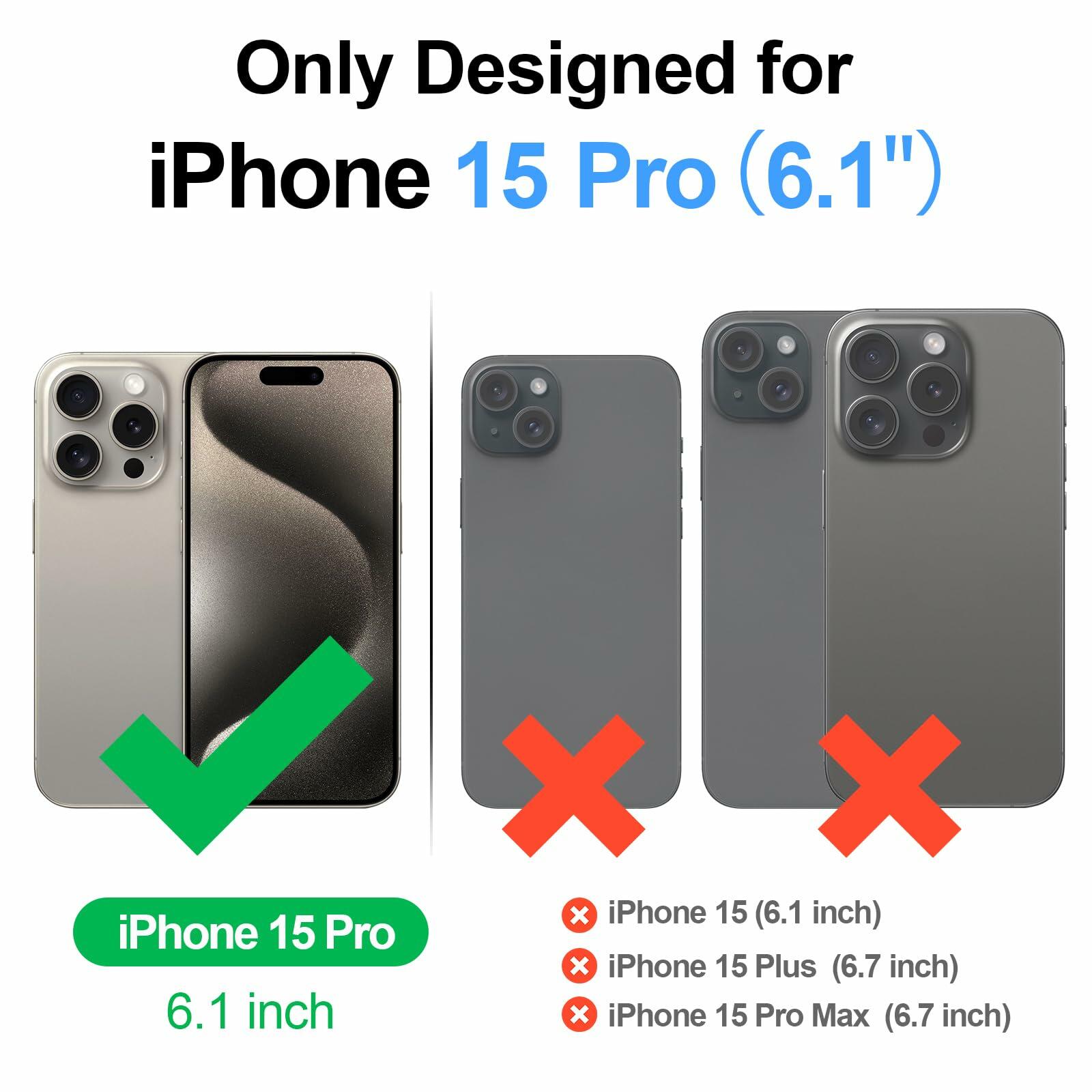 Antsturdy Compatible with Magsafe Magnetic 2 in 1 Detachable iPhone 15 Pro