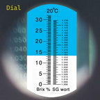 aichose Brix Refractometer with ATC, Dual Scale - Specific Gravity & Brix,