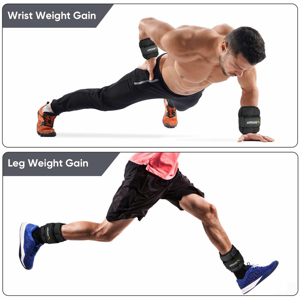 APEXUP 10lbs/Pair Adjustable Ankle Weights for Women and Men, Modularized Leg