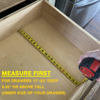 Fabsome Dresser Drawer Organizers 6 Pack, 4.65'' High Adjustable from 17-22‘’