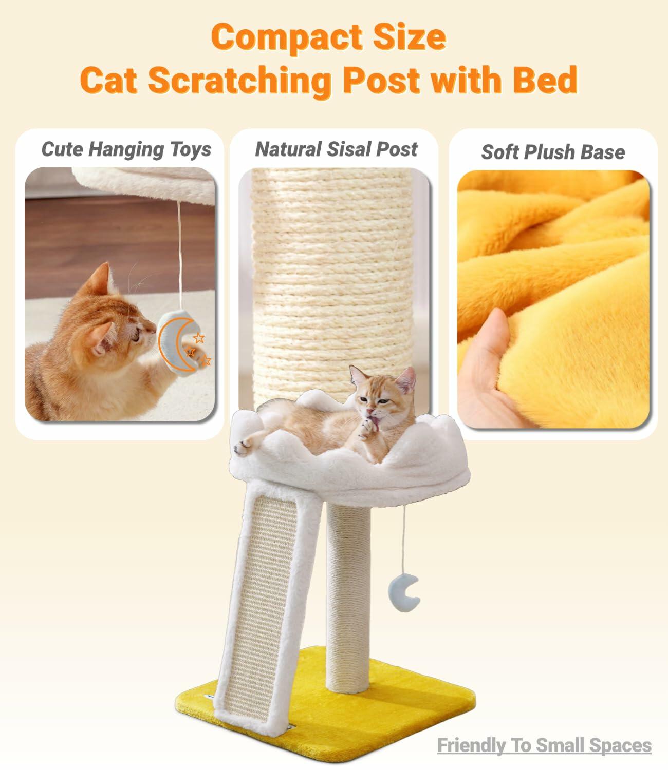Happi N Pets New Cloud Cat Tree Tower, Cat Scratching Post with Bed, Small Cat