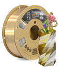 OVERTURE Silk PLA Dual Color Filament 1.75mm, Bi-Color Shiny PLA Finish, Smooth