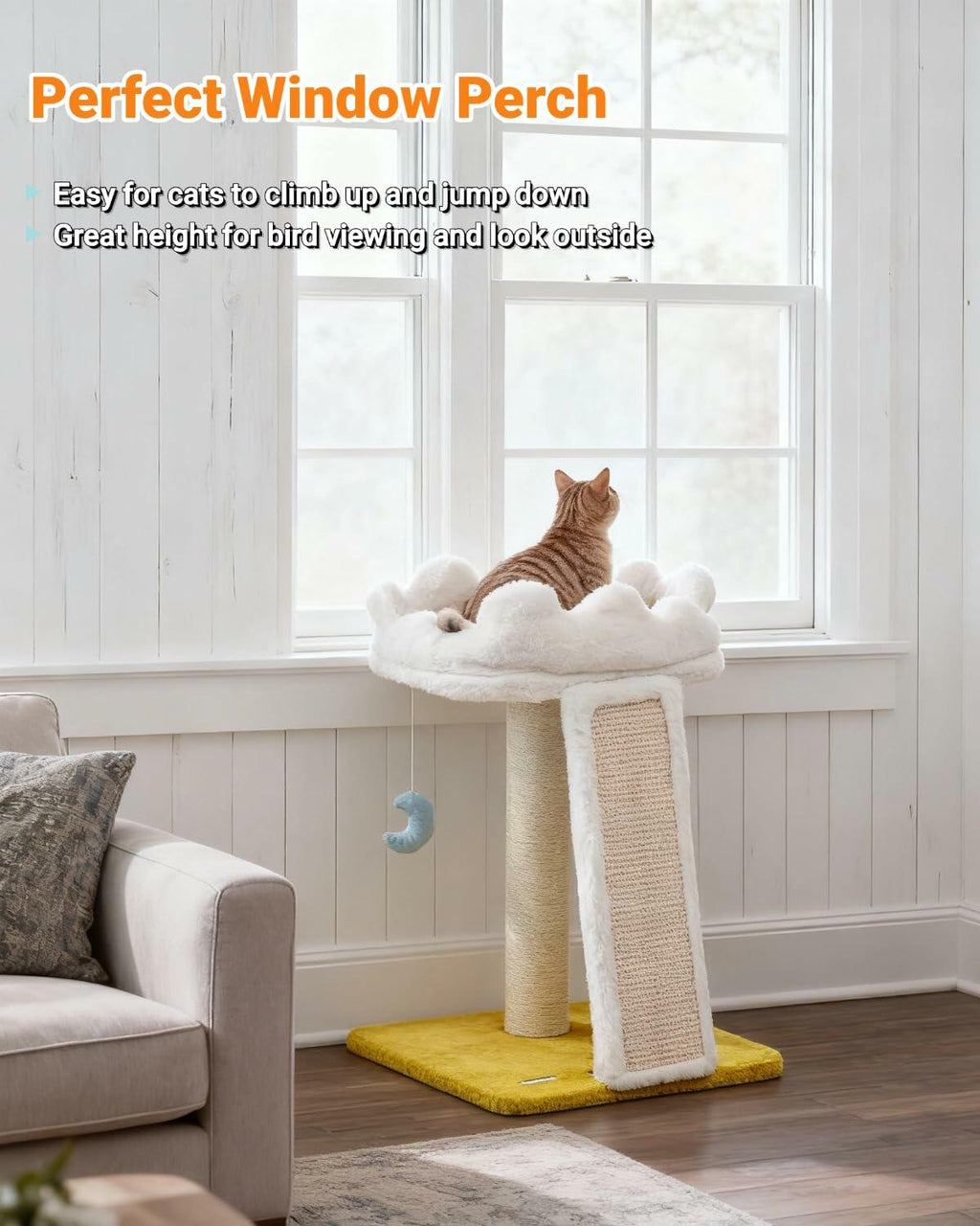 Happi N Pets New Cloud Cat Tree Tower, Cat Scratching Post with Bed, Small Cat