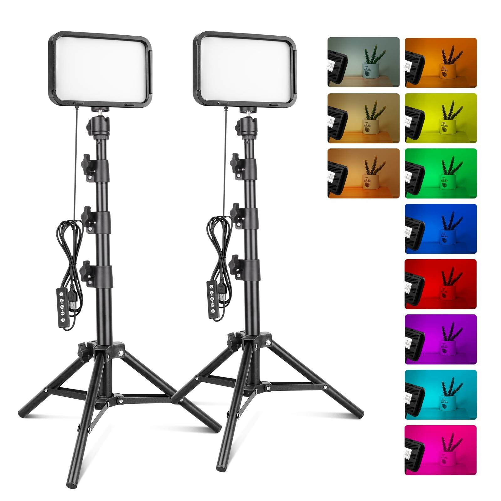 Torjim RGB Photography Video Lighting, Studio Lights with Adjustable Tripod
