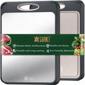 GUANCI Cutting Board for Kitchen, Stainless Steel Cutting Board Double Sided for