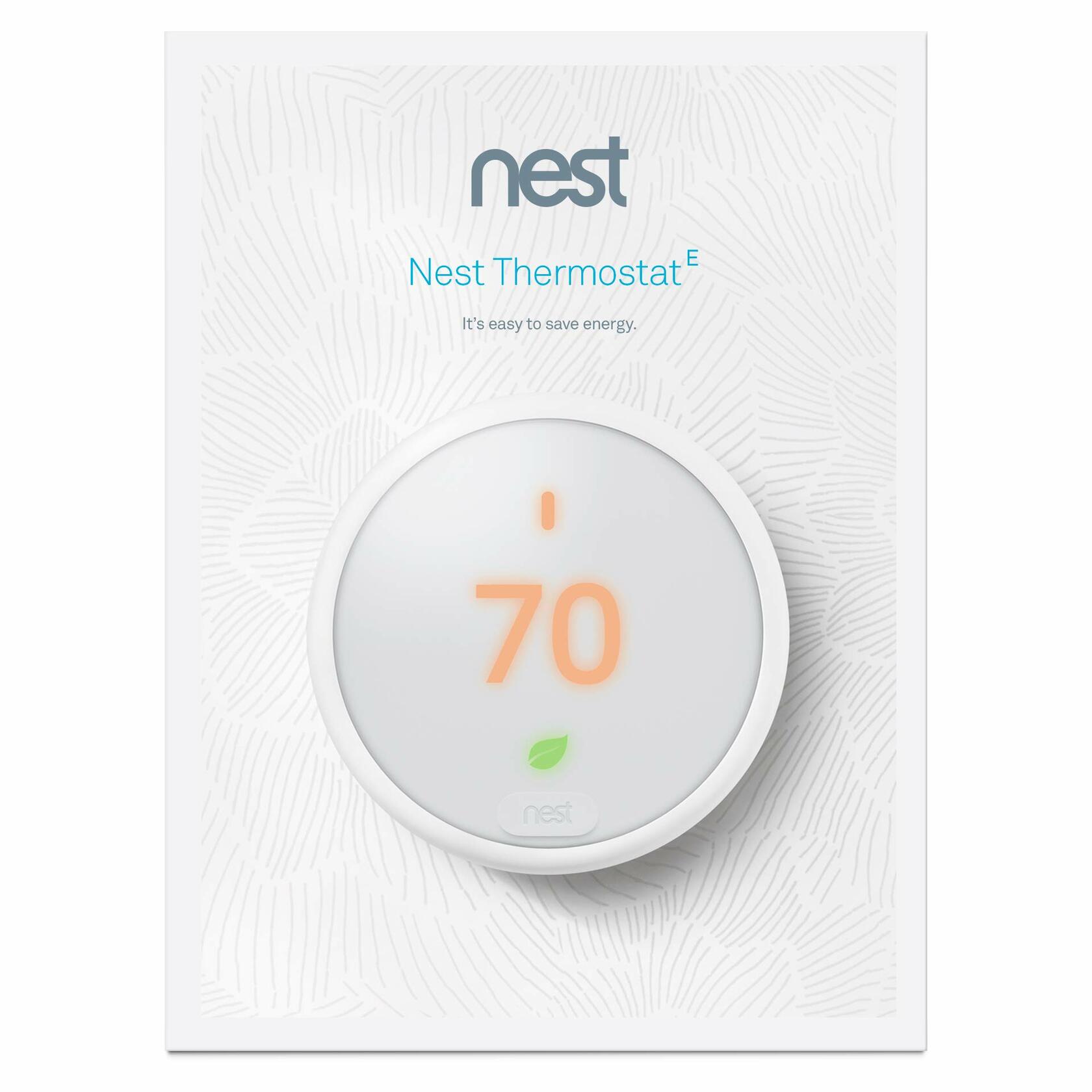Nest Thermostat E Programmable Smart Thermostat for Home, App Controlled via