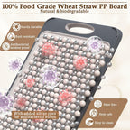GUANCI Cutting Board for Kitchen, Stainless Steel Cutting Board Double Sided for