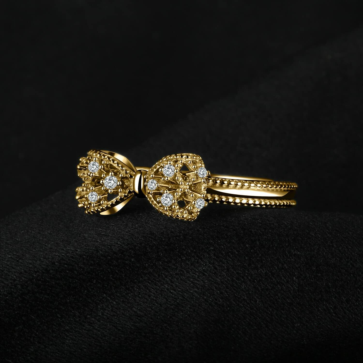 JewelryPalace  Size 8 14k Yellow Gold Plated 925 Sterling Silver Rings for