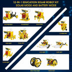Solar Robot Kit for Kids Age 8-12, STEM Building Toys,12-in-1 Build Your Own