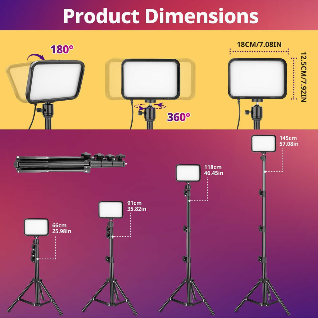 Torjim RGB Photography Video Lighting, Studio Lights with Adjustable Tripod