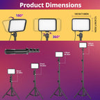 Torjim RGB Photography Video Lighting, Studio Lights with Adjustable Tripod