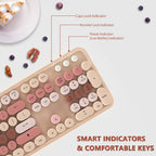 Wireless Keyboard and Mouse, KOOTOP Cute Keyboard and Mouse, 2.4G Wireless