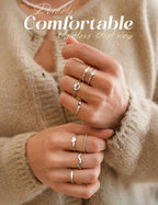 YADOCA Size 5-11 8pcs 2MM Stainless Steel Rings for Women Men 14K Gold Plated