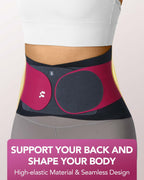 Fitomo 0.5mm Ultra Thin Back Brace with 3D Lumbar Pad, Seamless Yoga Fabric,