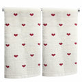 YIXAXKAO 2 Pieces Valentine's Day Hand Towels for Bathroom Red Pink Heart Cotton