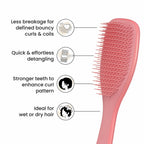 OPEN BOX- Tangle Teezer Ultimate Detangler Curly Hair Brush, Dry & Wet