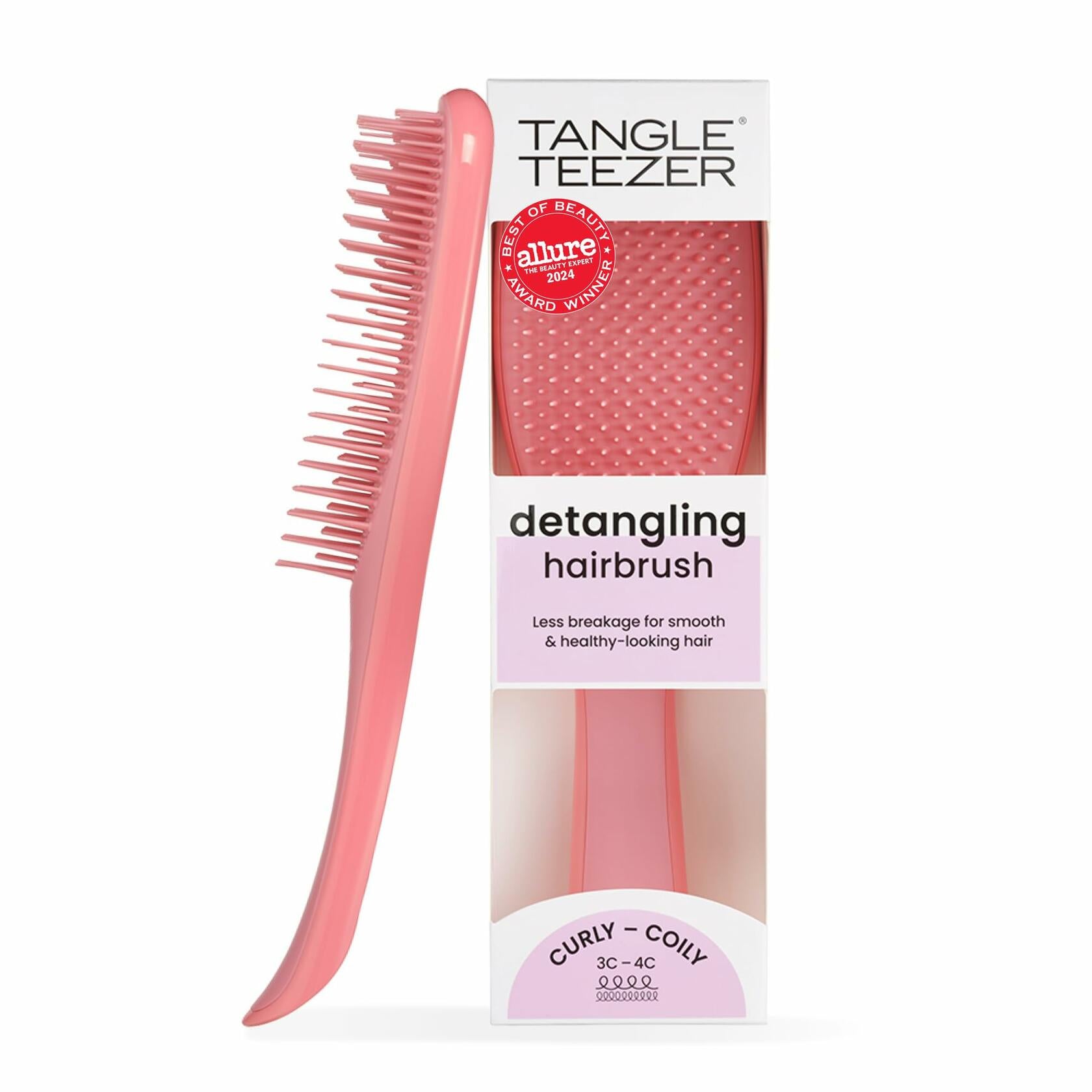 OPEN BOX- Tangle Teezer Ultimate Detangler Curly Hair Brush, Dry & Wet