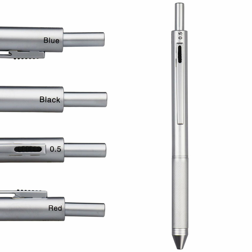 DUNBONG 4 in 1 Multicolor pen, Metal Cased Multifunction Pen, 0.5mm Mechanical