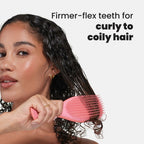 OPEN BOX- Tangle Teezer Ultimate Detangler Curly Hair Brush, Dry & Wet