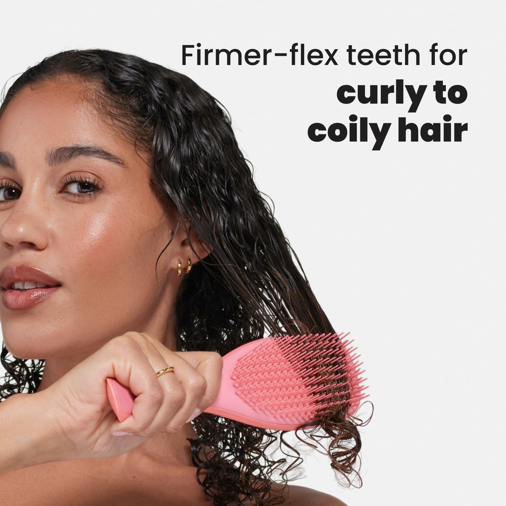 OPEN BOX- Tangle Teezer Ultimate Detangler Curly Hair Brush, Dry & Wet