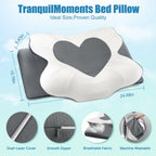 TranquilMoments Cervical Neck Pillow for Sleeping, Memory Foam Pillow for Neck