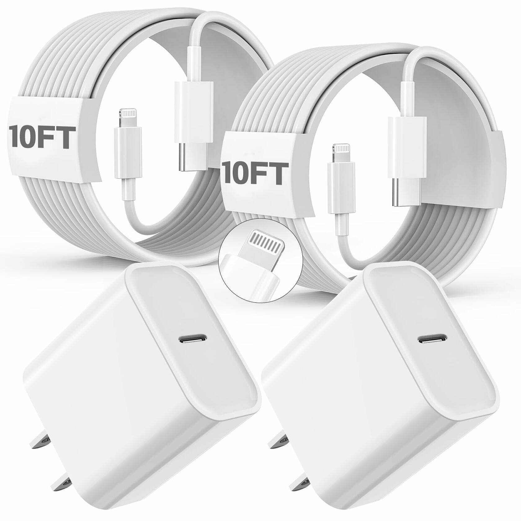 2 PACK Fast Charger iPhone,10FT iPhone Charger,Long 10Feet Fast Apple Charger