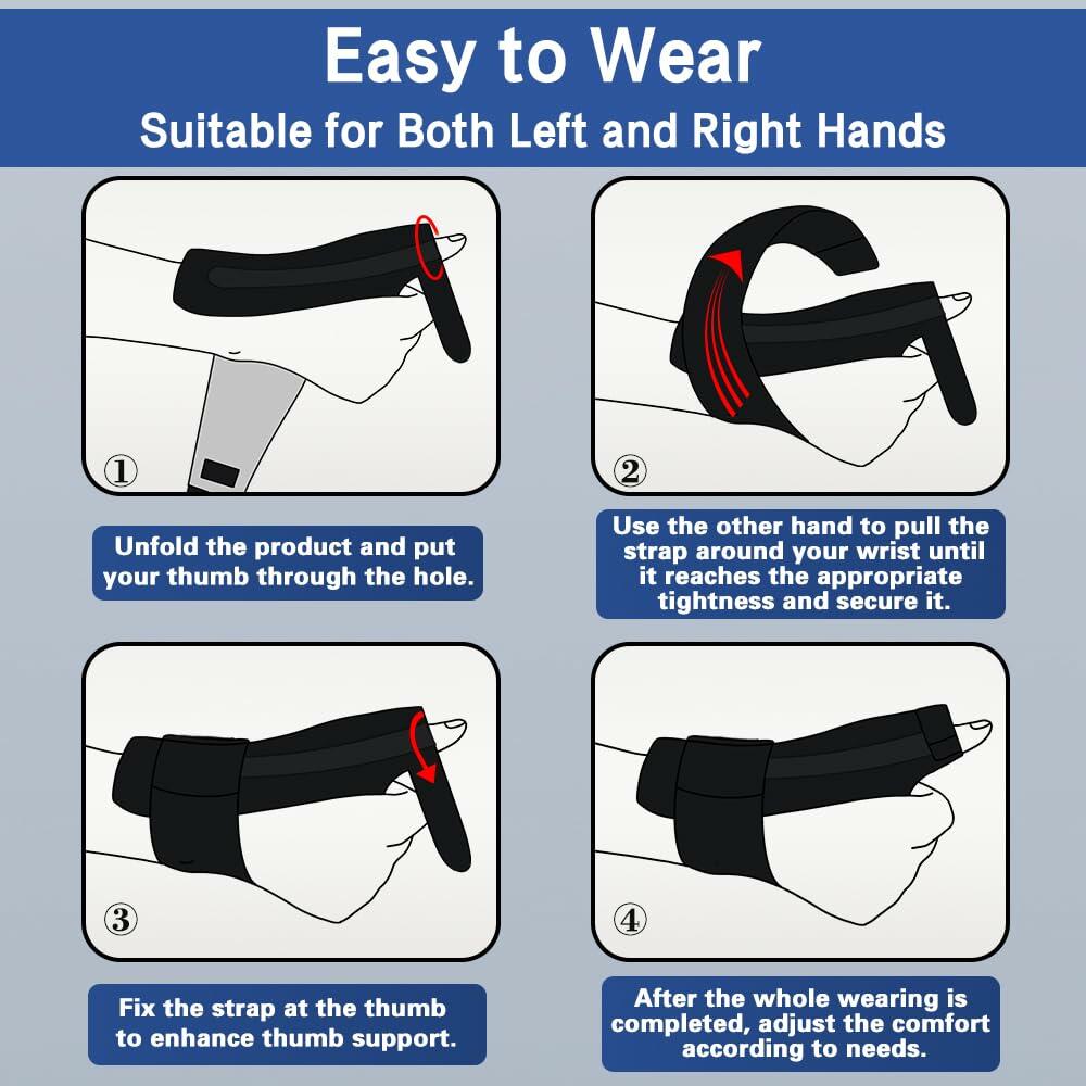 DRwelland Reversible Thumb & Wrist Stabilizer splint for BlackBerry Thumb,