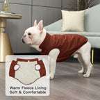JoyDaog 2 Layers Fleece Lined Warm Dog Jacket for Puppy Winter Cold Weather,Soft
