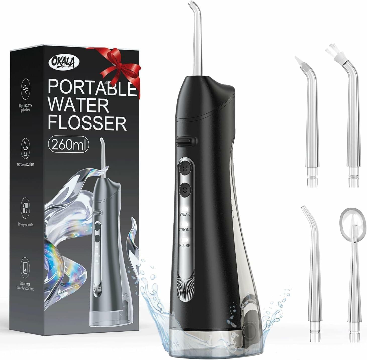 Water Flosser, Water Dental Flosser Pick for Teeth, IPX7 Waterproof Oral