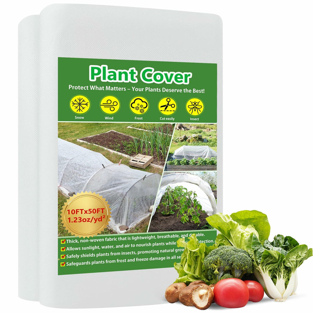 GUKULIVEL Plant Covers Freeze Protection, 10x50ft Green Frost Blanket for