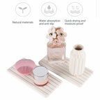 NiuYichee 2 PCS Water Absorbent diatomite Coasters, 8.3" x 4" Water Absorbing