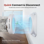 JEEVONY Magnetic Dryer Vent Coupling FR ABS V-0 Dryer Vent Connector Kit