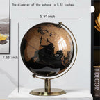World Globe with Rotating Stainless Steel Stand for Adults - Elegant Adult Home
