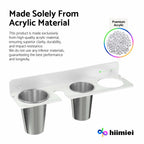 HIIMIEI Hair Tool Organizer Wall Mount, White Acrylic Hot Tool Holder with