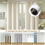Lcokeiy White Steel Corner Curtain Rod, 30-136 Inch, Adjustable, Wall Mounted,