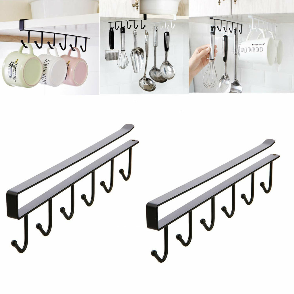 2 PACK Mug Holder,Coffee Cup Holder,Kitchen Utensil Storage Hook,Cabinet Storage
