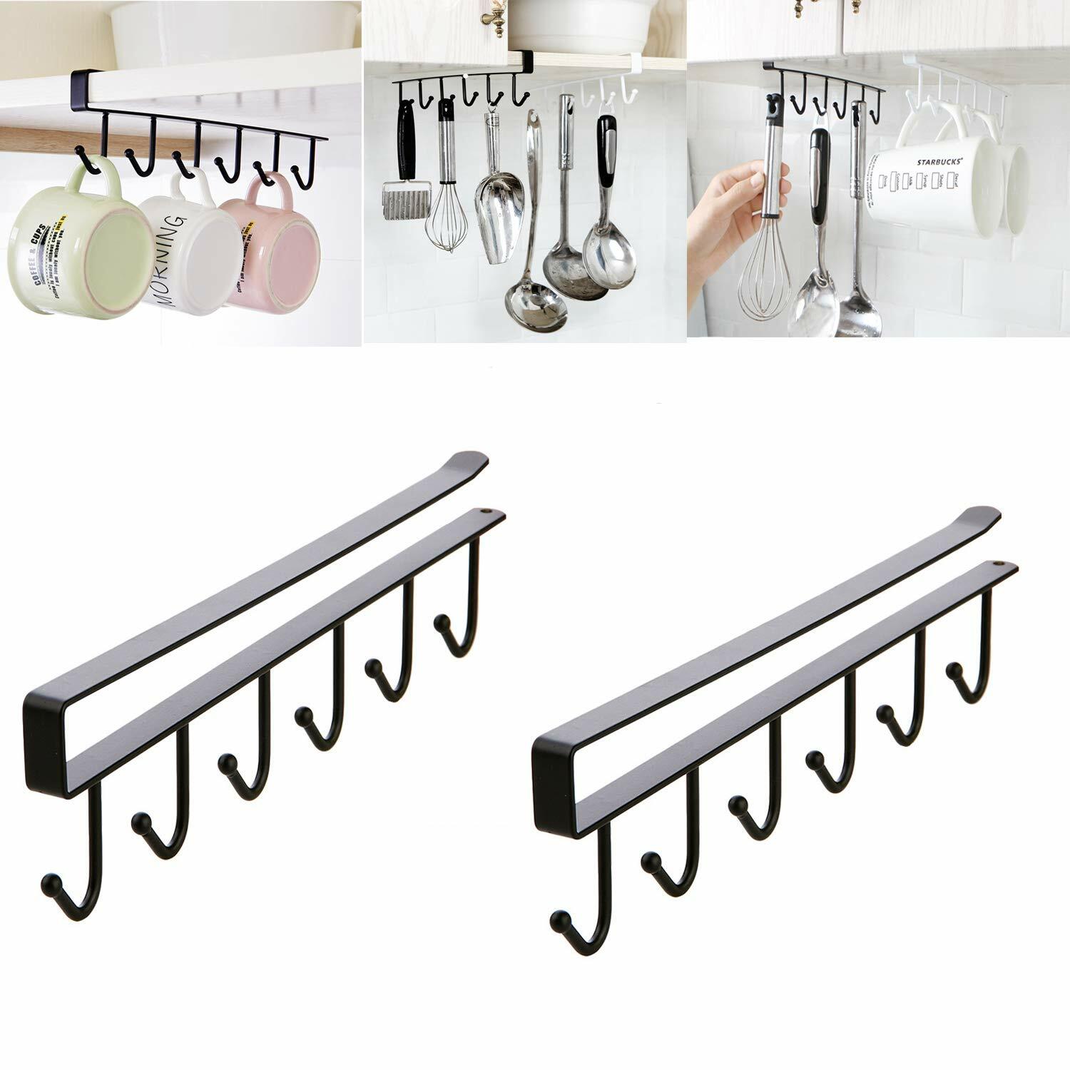2 PACK Mug Holder,Coffee Cup Holder,Kitchen Utensil Storage Hook,Cabinet Storage
