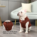 JoyDaog 2 Layers Fleece Lined Warm Dog Jacket for Puppy Winter Cold Weather,Soft