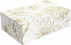 Sorarto Luxury Keepsake Gift Box  13.5" x 9" x 4.3" Gold Floral Decorative Boxes