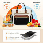 LOVEVOOK Insulated Lunch Bag Women,Wide Opening Adult Lunch Box Women,Large