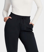Yogipace Petite Women's CozyWarmth Thick Thermal Fleece Sweatpants, Relaxed