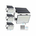 4 PACK LumiZen Outdoor Solar Lights, Split Solar Motion Sensor Outdoor Lights
