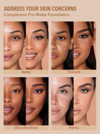SHEGLAM Full Coverage Foundation Makeup Long Lasting Waterproof Matte Dewy