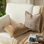Yaertun Pack of 2 Chenille Textured Decorative Throw Pillow Covers Accent Solid