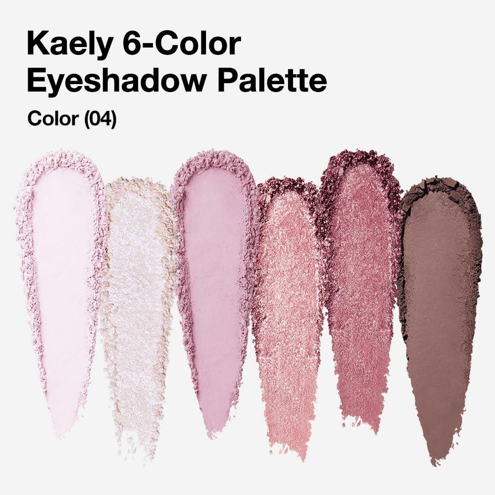 evpct 6 Colors Pink Eyeshadow Palette, Nude Pink Plum Mauve Champagne Rose