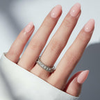 modelones Nude Pink Short Press on Nails, Semi-Transparent Oval Fake Nails Kit