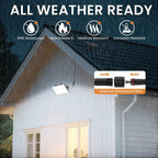 4 PACK LumiZen Outdoor Solar Lights, Split Solar Motion Sensor Outdoor Lights