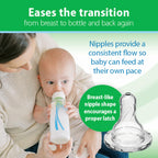 Dr. Brown's Anti-Colic Options+ Narrow Glass Baby Bottle with Level 1 Slow Flow