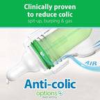 Dr. Brown's Anti-Colic Options+ Narrow Glass Baby Bottle with Level 1 Slow Flow
