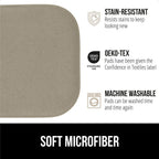 GORILLA GRIP Slip Resistant Chair Cushions, No Ties Required, Set of 6 Memory